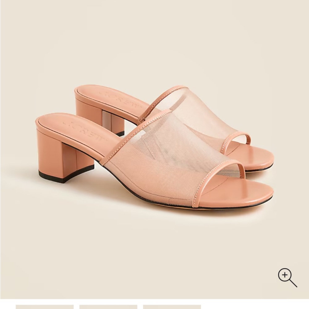 J. Crew Mule block-heel sandals in mesh